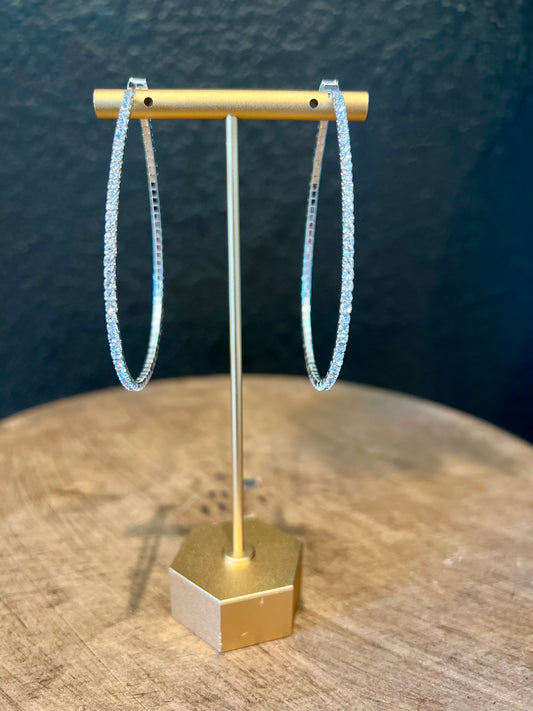 Large Teardrop Hoop Earring