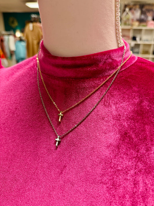 Mini Cross Necklace