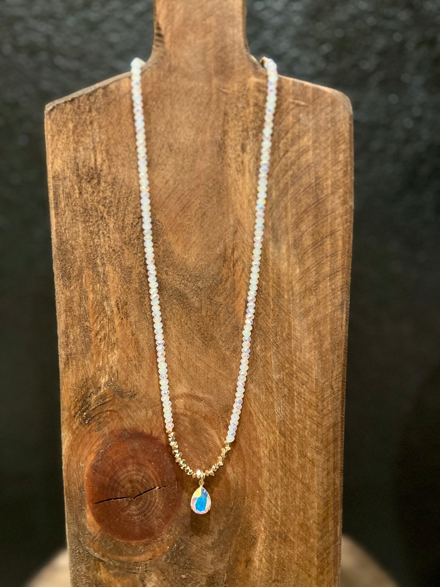 Beaded Teardrop Necklace