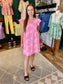 Bubblegum Floral Stitch Dress