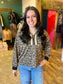 Leopard Athletic Quarter Zip Up
