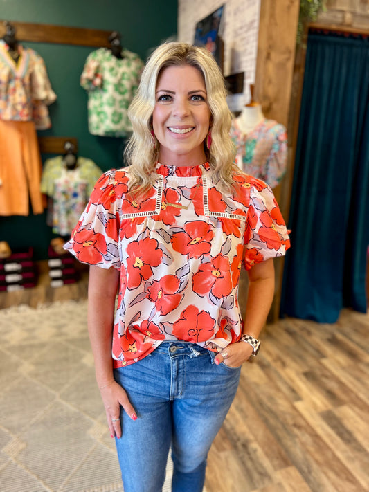 Orange Poppy Top