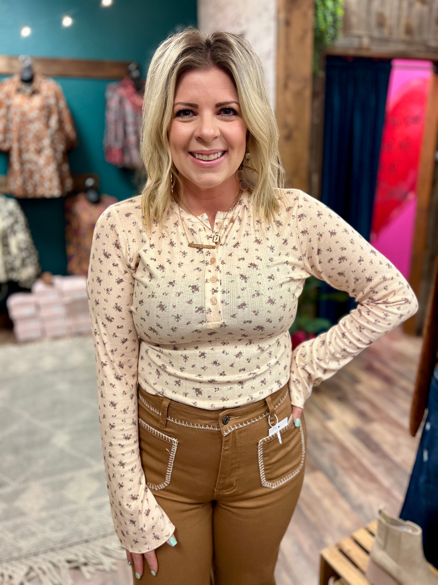 Ditsy Floral Print Bodysuit