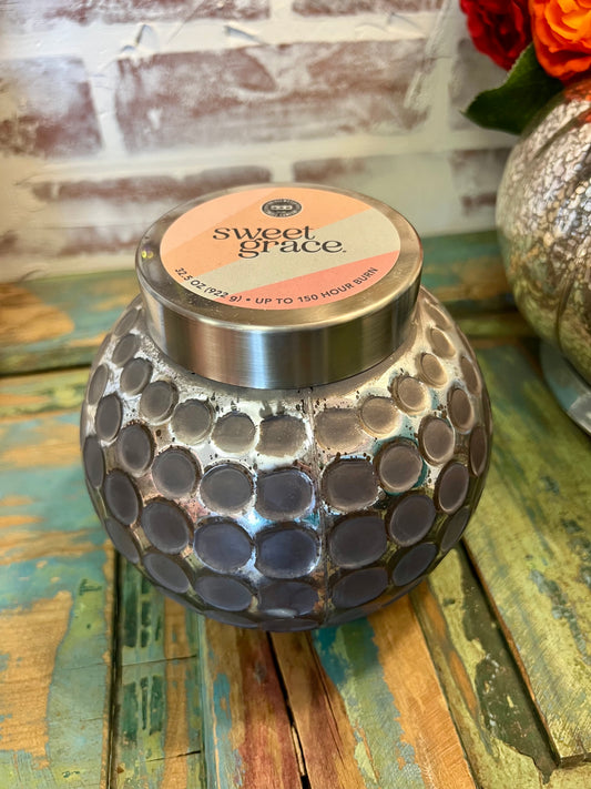 Sweet Grace Mercury Dimple Jar Candle
