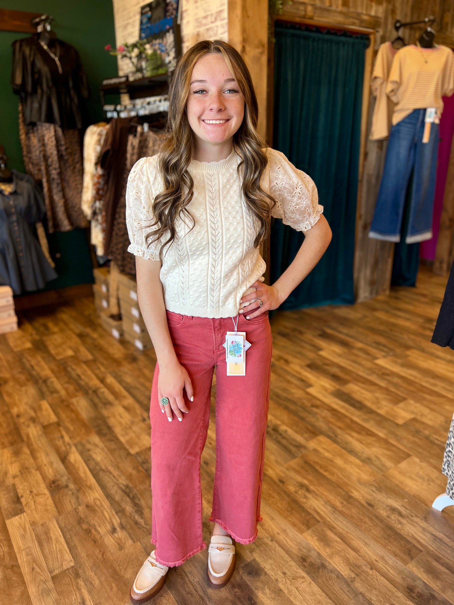 Ivory Lace Sweater Top