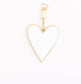 White Enamel Heart Bag Charm