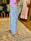 Denim Flower Embellished Jean