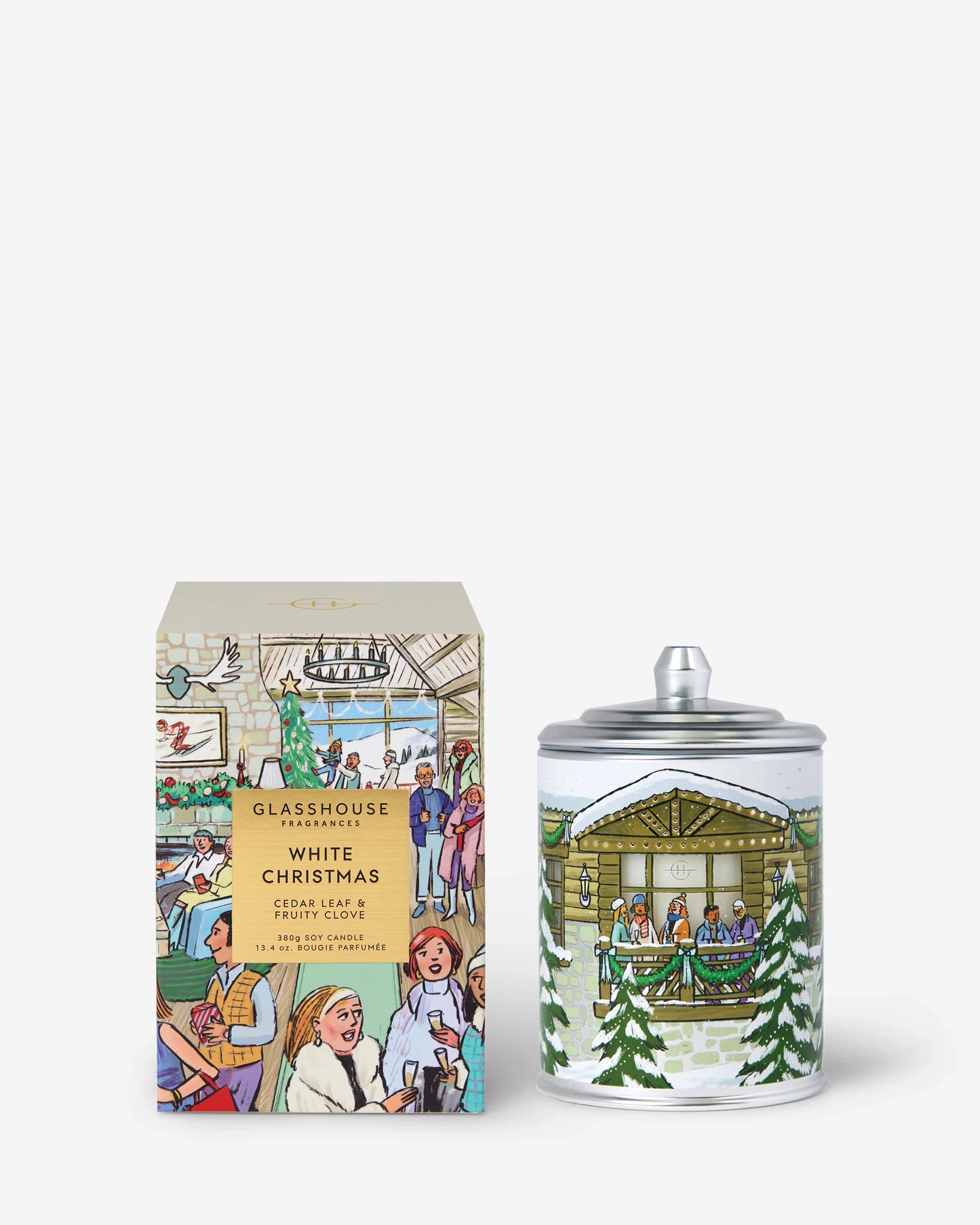 White Christmas Large Jar