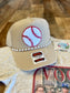 Baseball Patch Pearl Chain Hat