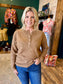 Button Up Crew Neck Sweater