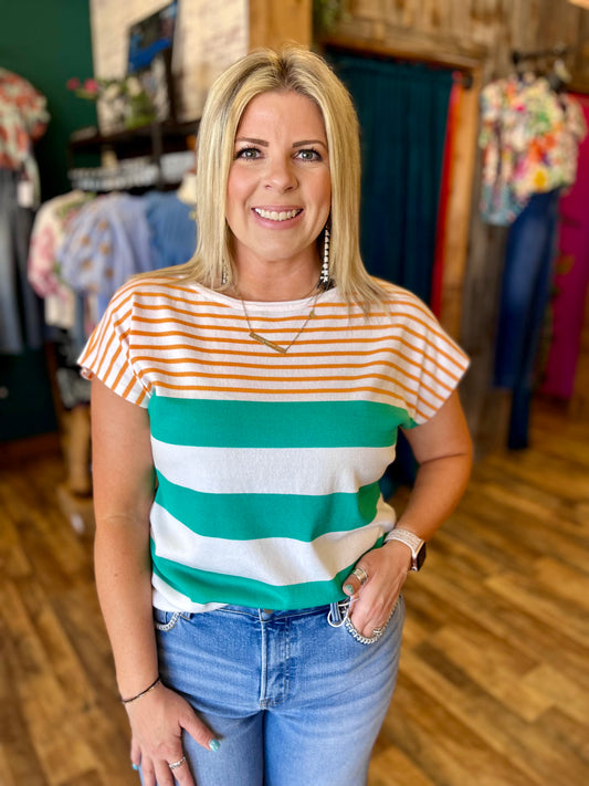 Striped Color Block Sweater