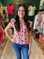 Red Floral Top