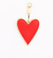 Red Enamel Heart Bag Charm