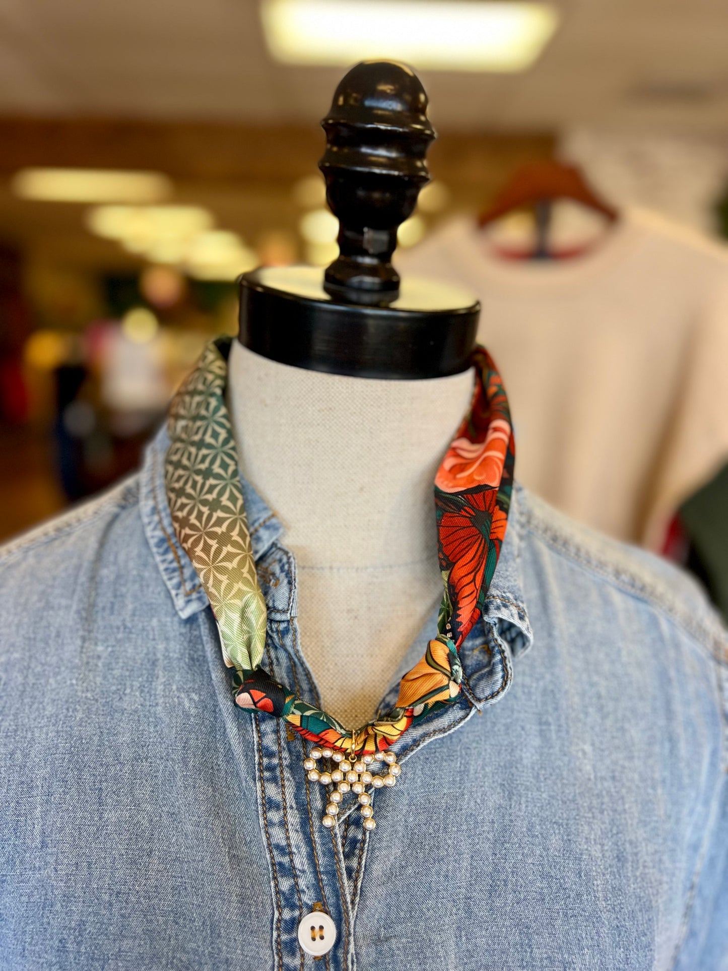 Scarf Pendant Necklace