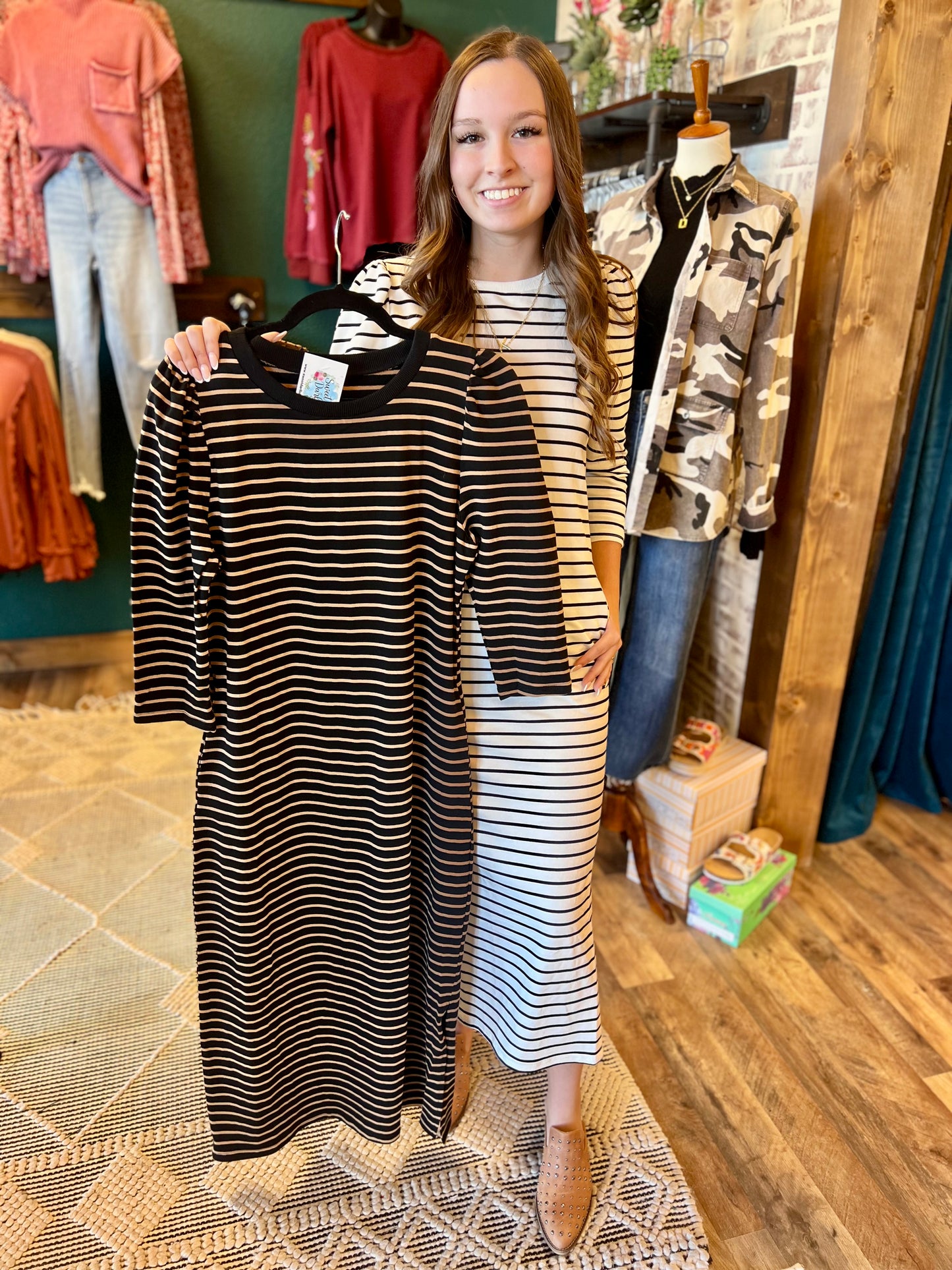 Striped Midi Dress