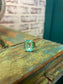 Mint Rectangle Adjustable Ring