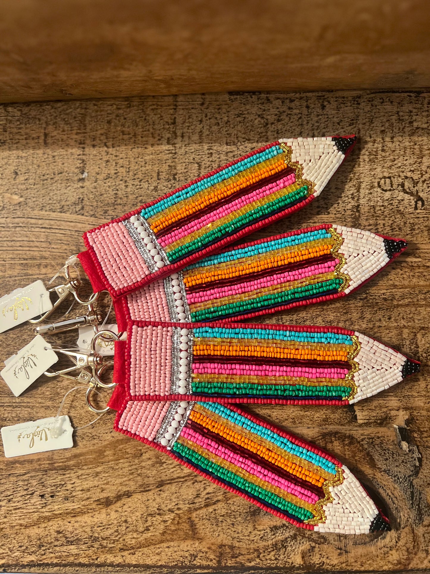 Beaded Teacher Keychain