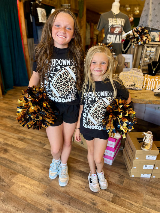 Kids Leopard Football Tee