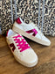 Pink Metallic Tennis Shoes