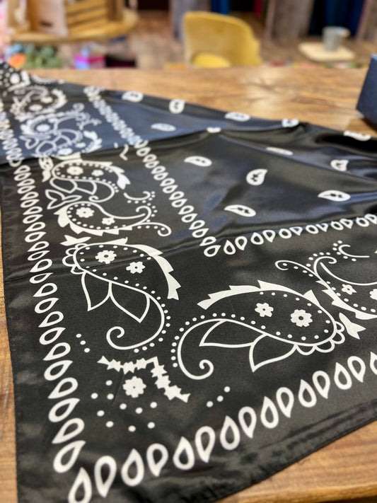 Black Paisley Wild Rag