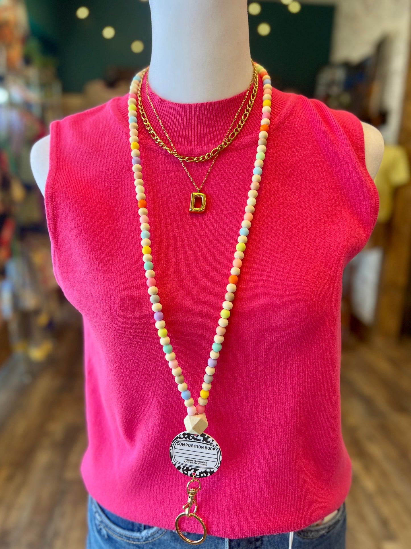 Beaded Teacher Lanyard