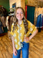 Mustard Embroidered Button Up