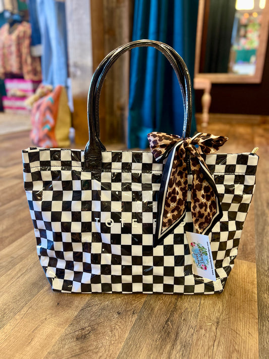 Checkered Tote Bag