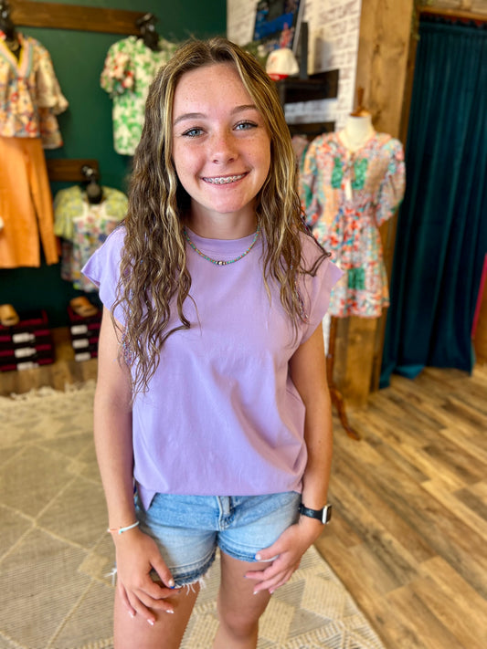 Solid Short Sleeve Top