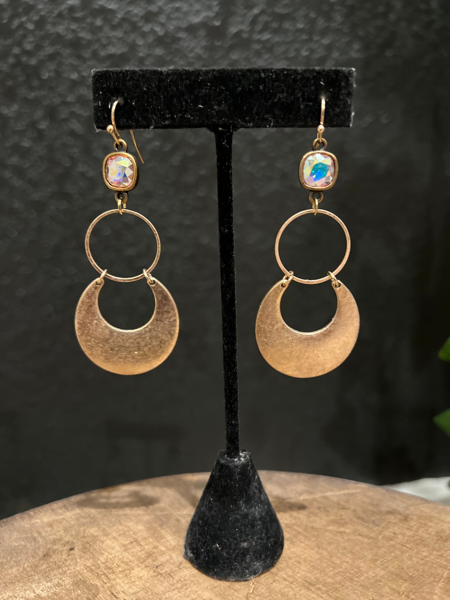 Double Circle Gold Earring