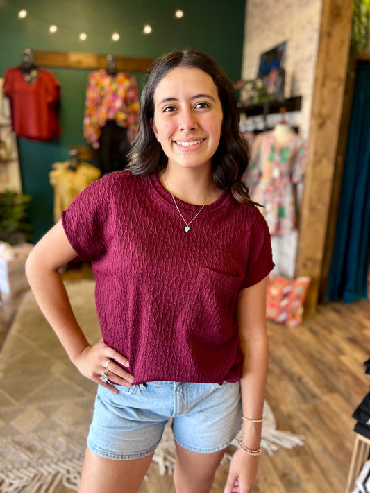Braided Top w/ Pocket