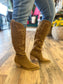 Brown Tall Western Embroidered Boots