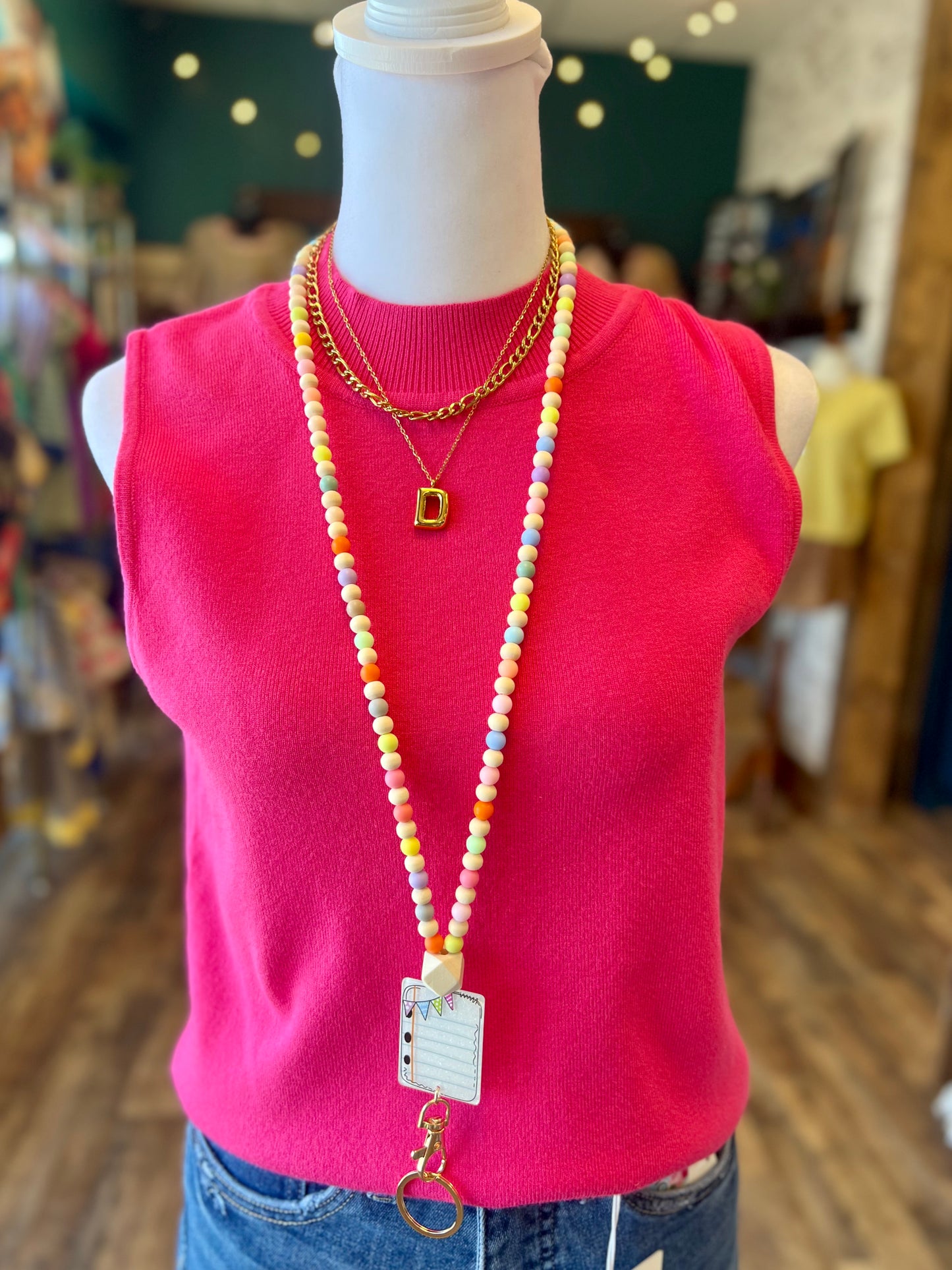 Beaded Teacher Lanyard