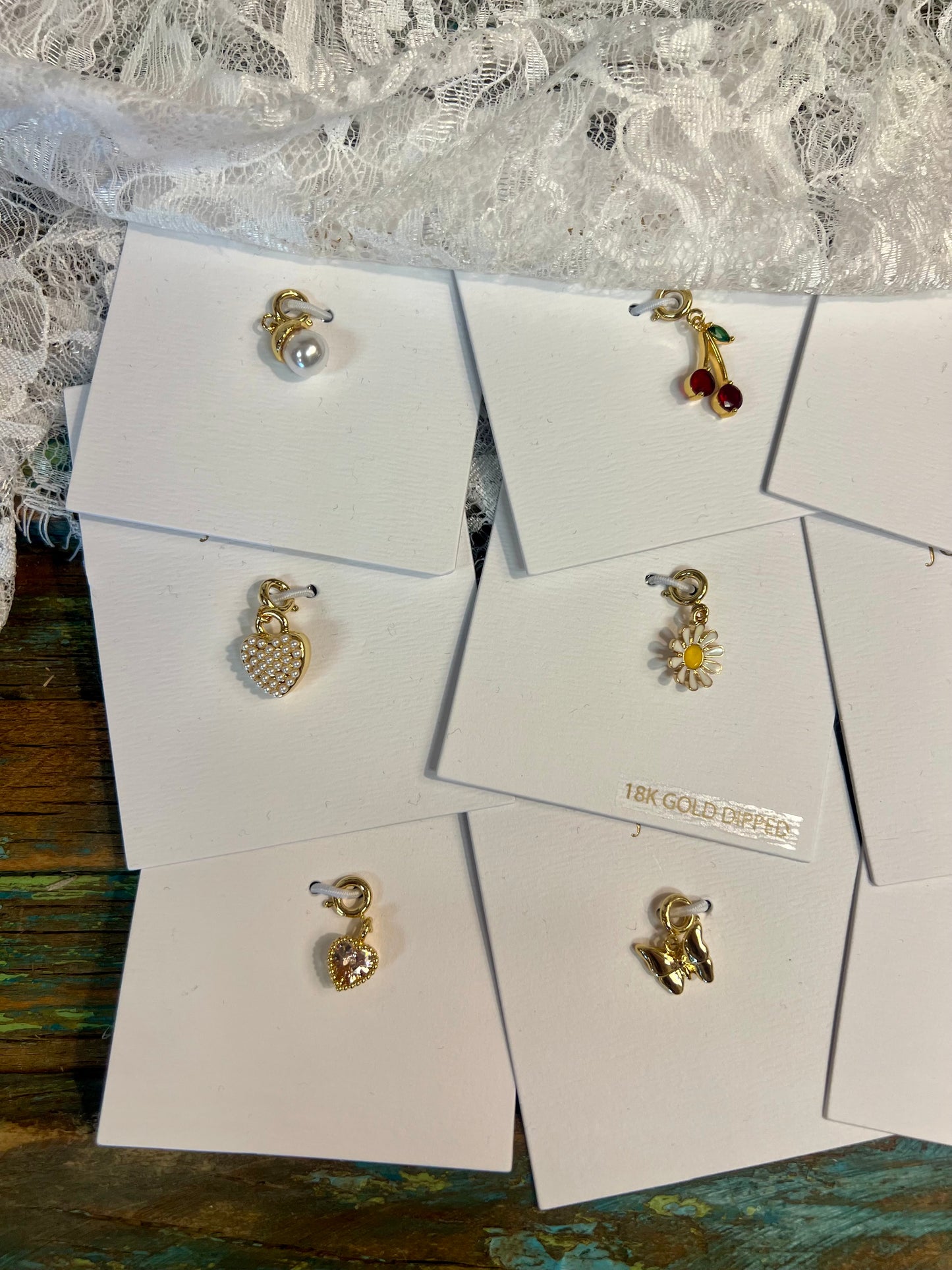 18K Dipped Charms w/ Clasp