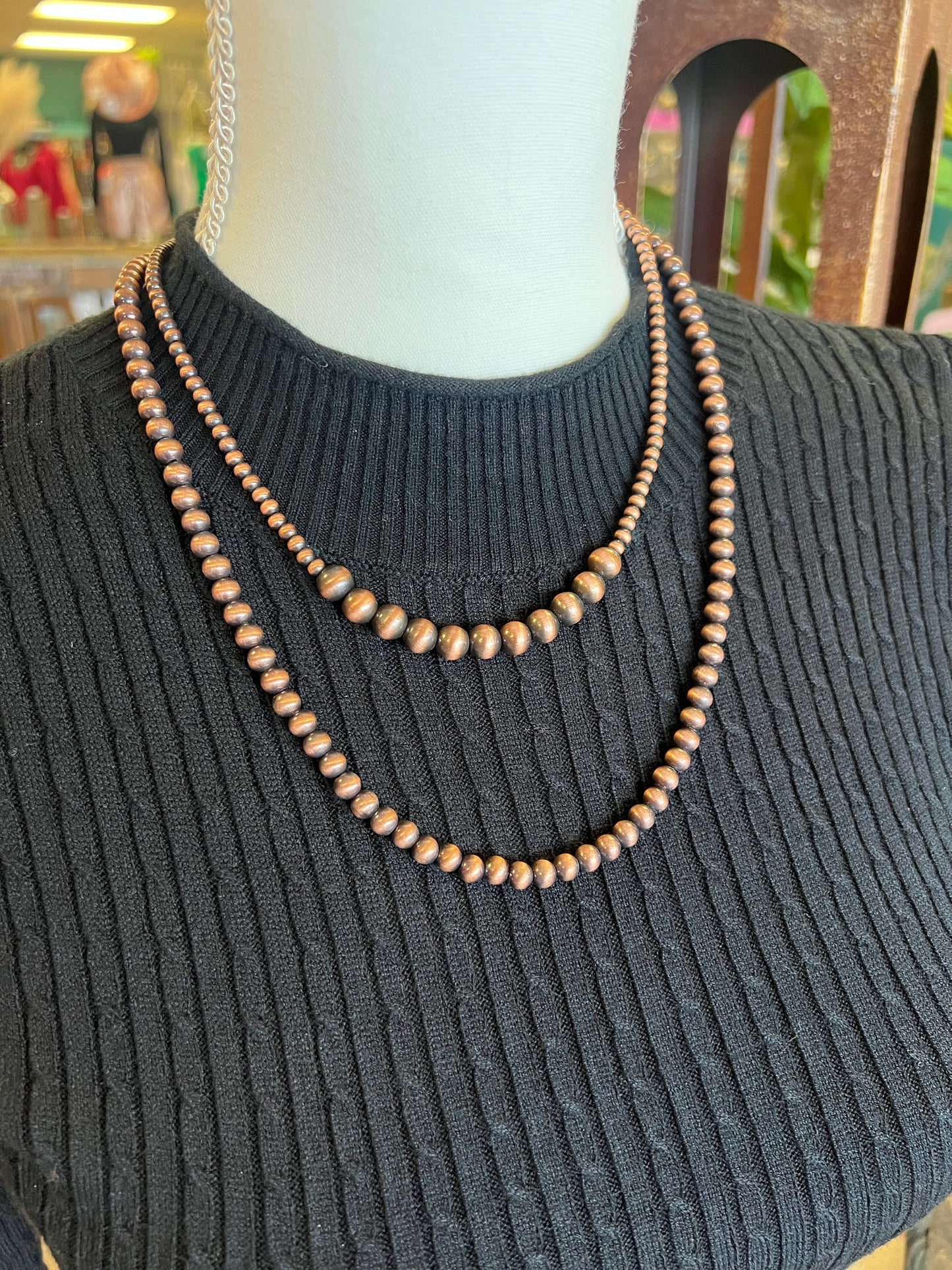 Double Strand Copper Necklace