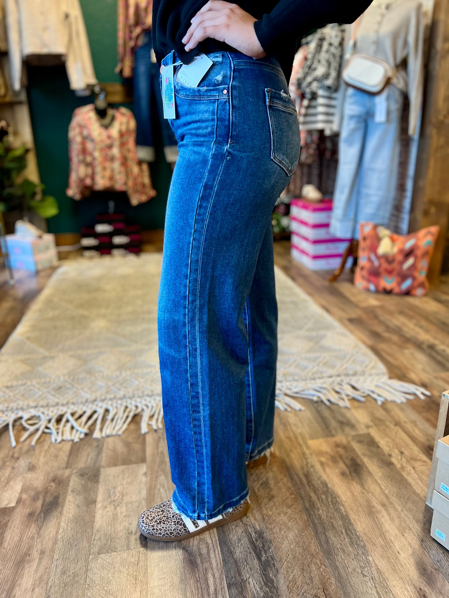 Risen Slouchy Side Seam Detail Jean