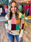 Jewel Toned Checkered Sweater