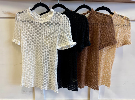 Short Sleeve Lace Top