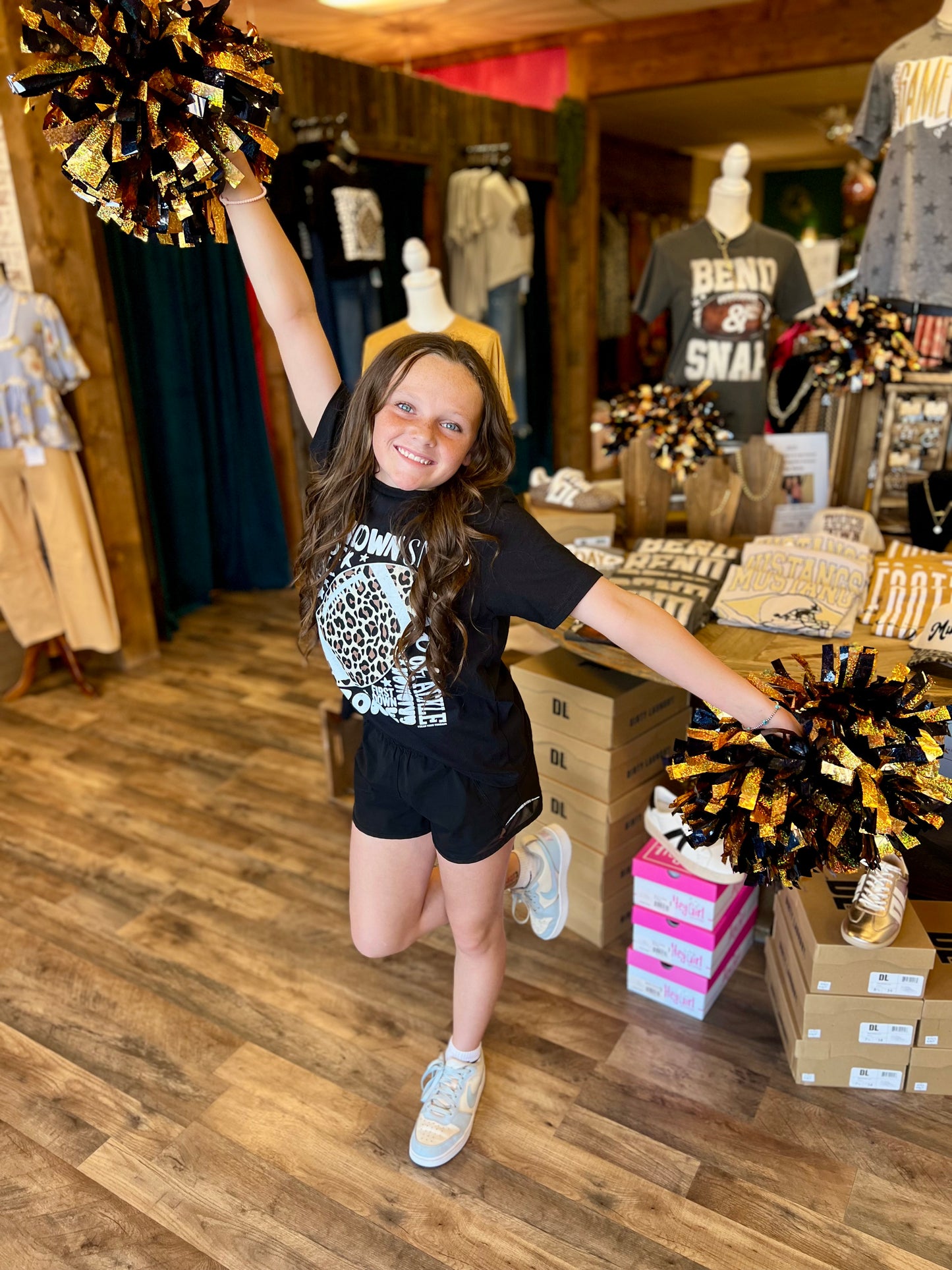 Kids Leopard Football Tee