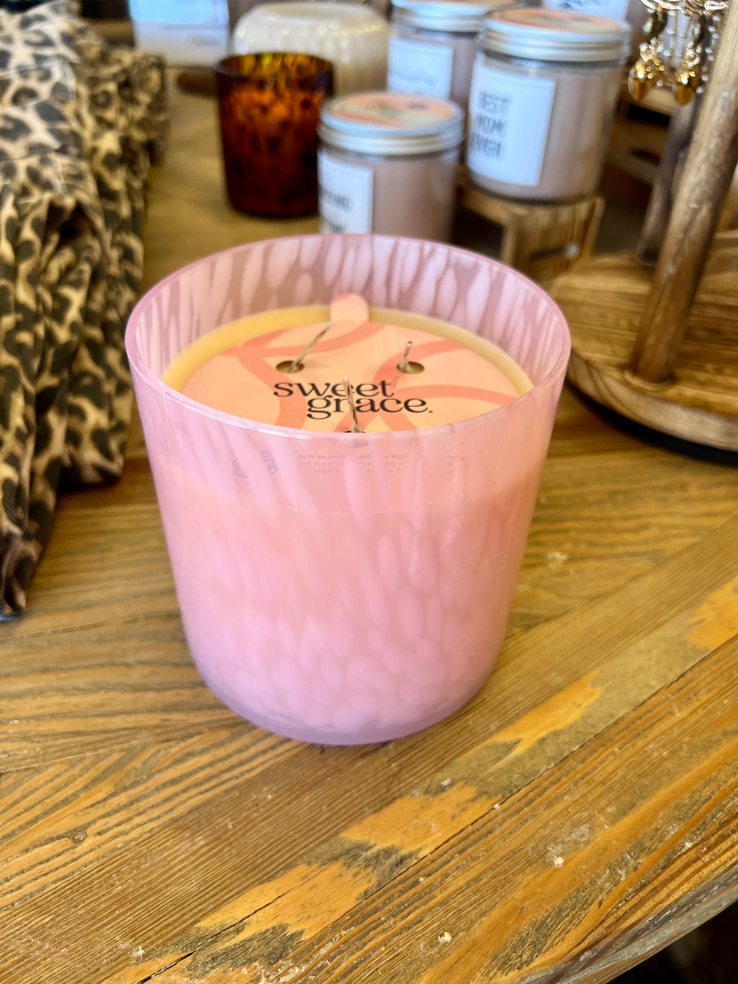 Pink Leopard Sweet Grace Candle