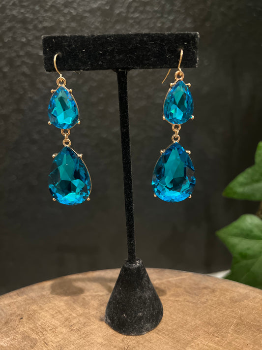 Turquoise Double Teardrop Earring