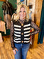 Black & White Gold Button Sweater Vest