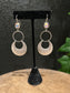 Silver Double Ring Earring