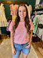 Dainty Ruffle Stripe Top