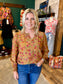 Mustard Floral Top