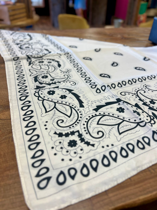 White Paisley Wild Rag