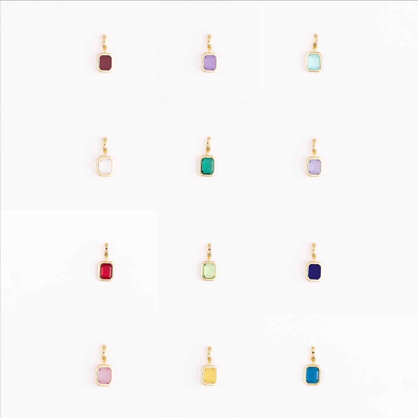 Charm Bar Clip On Birthstone Charm