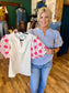 Vneck Embroidered Sleeve Blouse