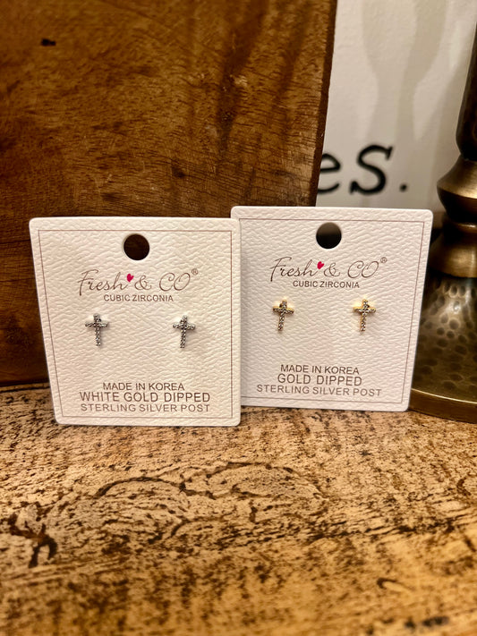 Diamond Cross Stud