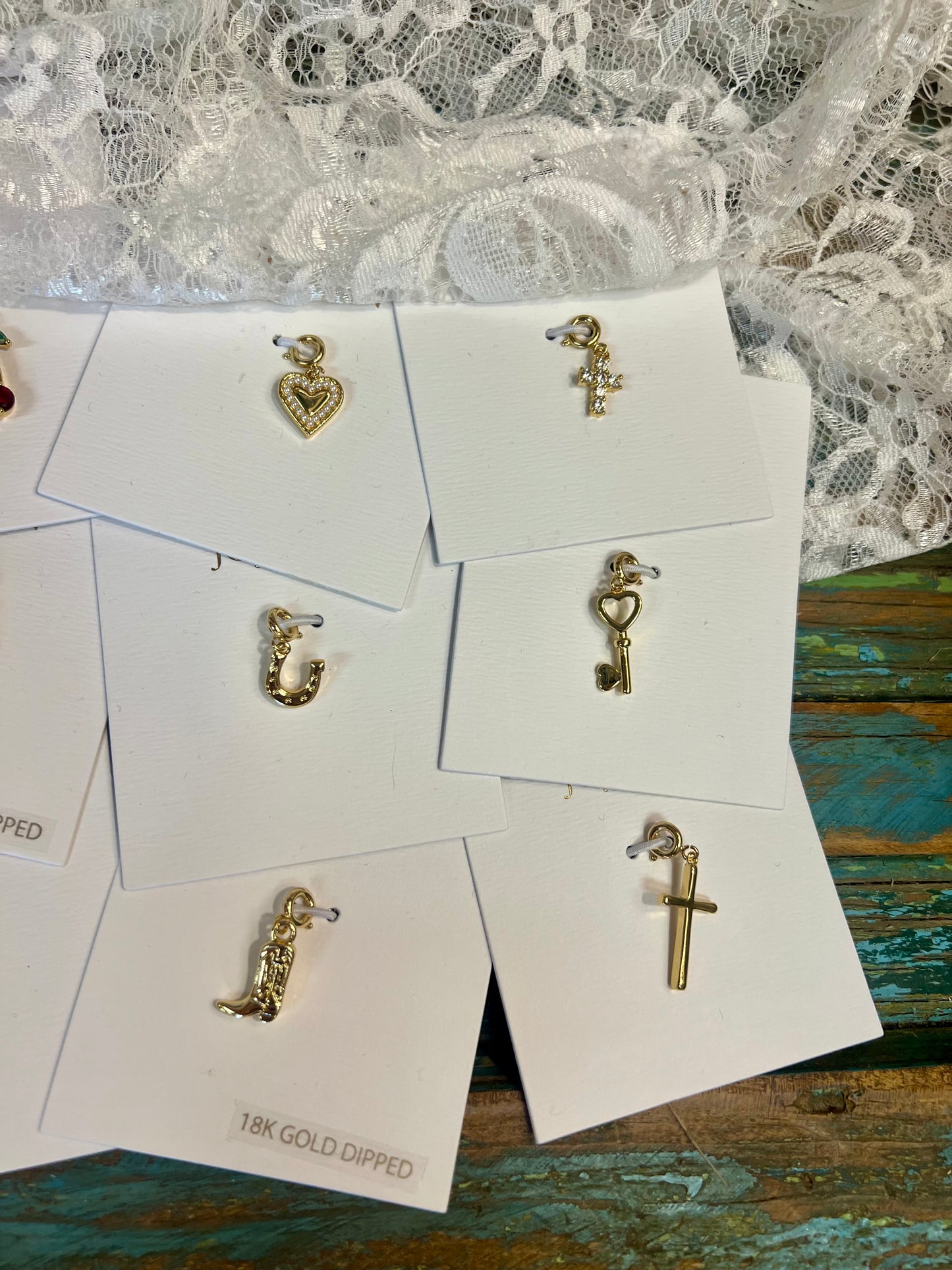 18K Dipped Charms w/ Clasp