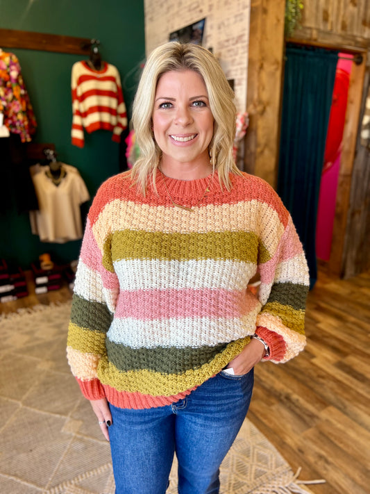 Rust & Olive Sweater